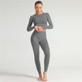 Women Fitness Seamless Solid Yoga Set - Exquisite