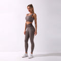Leopard Printed Women Seamless Yoga Sets - Exquisite